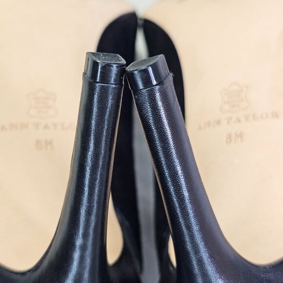 Ann Taylor Katlin 3.5” Stiletto Heel Cutout Scarpin Slip On Suede Pumps 8M - Picture 8 of 15
